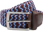 Suitable Geweven Riem Bruin Blauw maat 95 Heren, Kleding | Heren, Riemen en Ceintuurs, Bruin, Verzenden, Echt leder, Nieuw