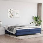 vidaXL Cadre de lit Bleu 200x200 cm Tissu, Maison & Meubles, Chambre à coucher | Lits, Neuf, Verzenden