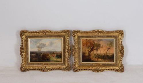 Jan Evert Morel II (1835-1905) - Dutch Landscapes, Antiek en Kunst, Kunst | Schilderijen | Klassiek