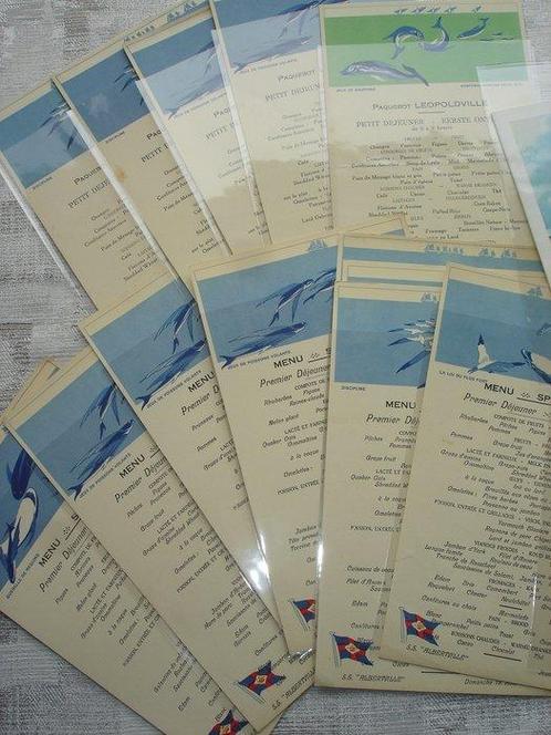 Themacollectie - Scheepsmenus rederij Compagnie Maritime, Antiek en Kunst, Antiek | Speelgoed