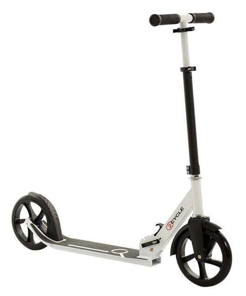 2Cycle Step - Aluminium -  Grote Wielen - 20cm -Zwart-Wit, Vélos & Vélomoteurs, Trottinettes, Envoi