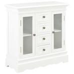 vidaXL Dressoir 70x28x70 cm massief grenenhout wit, Huis en Inrichting, Kasten | Dressoirs, Verzenden, Nieuw