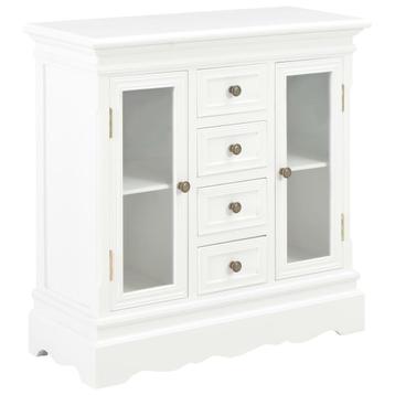 vidaXL Dressoir 70x28x70 cm massief grenenhout wit, Huis en Inrichting, Kasten | Dressoirs, Verzenden, Nieuw