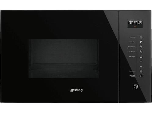 SMEG -  Inbouw Microgolf Met Grill  - Zwart, Elektronische apparatuur, Microgolfovens, 60 cm of meer, Inbouw, Grill, Oven, Nieuw