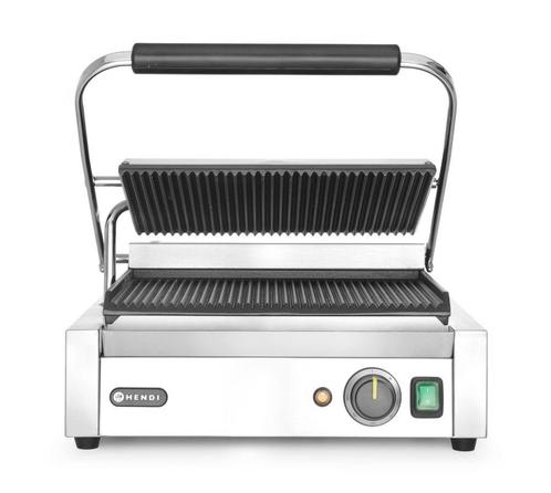 Contactgrill panini, Hendi, Boven En Onder Geribd, 230v/22, Zakelijke goederen, Horeca | Keukenapparatuur, Ophalen of Verzenden