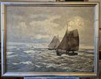 Carl Ackens (1902-1962) - Seestück, Segelboote auf rauen, Antiquités & Art, Art | Peinture | Classique