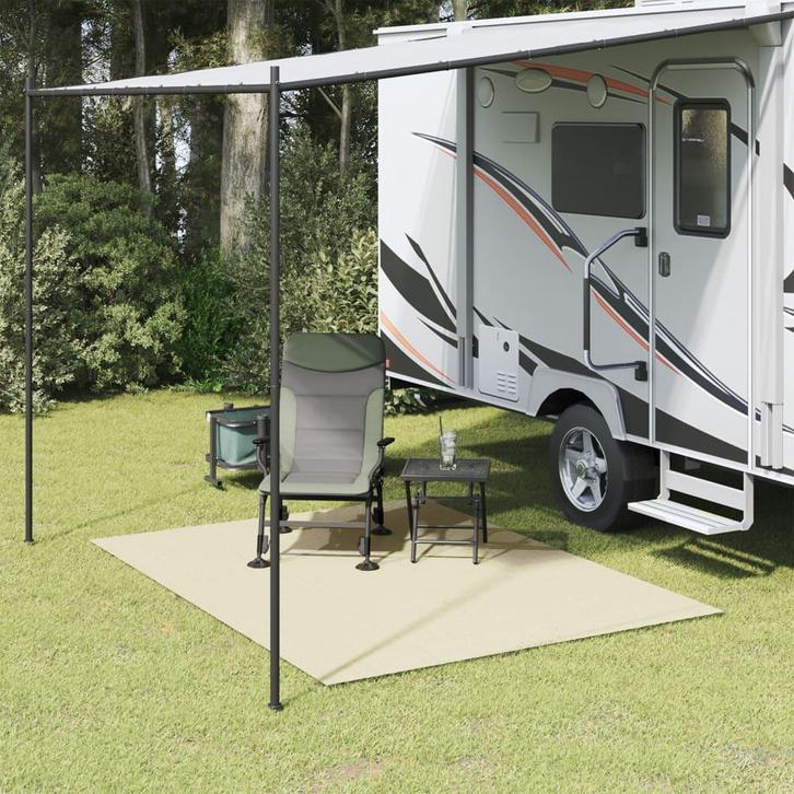 vidaXL Tenttapijt 2,5x2 m crèmekleurig, Caravans en Kamperen, Tentaccessoires, Nieuw, Verzenden