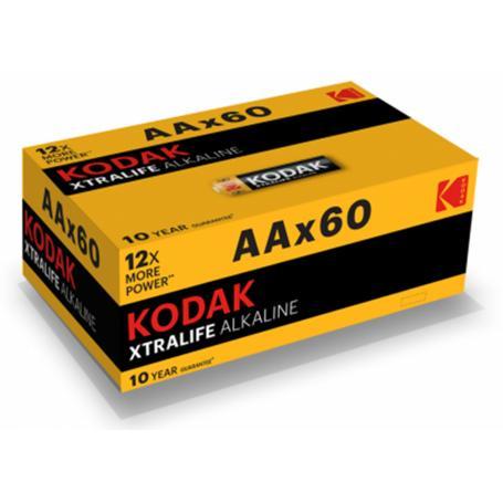 60-Pack Kodak XTRALIFE LR6 / AA / R6 / MN 1500 1.5V Alkal..., TV, Hi-fi & Vidéo, Batteries, Envoi