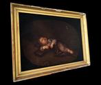 École espagnole (XVII) - Niño Jesús dormido con la cruz, Antiek en Kunst