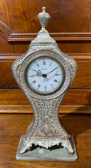 Horloge de bureau - Swiza -   Argent - 1950-1960, Antiek en Kunst, Antiek | Klokken