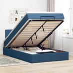 vidaXL Bed met matras 120x200 cm stof blauw, Huis en Inrichting, Slaapkamer | Bedden, Verzenden, Nieuw