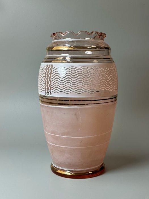 Verrière Doyen - Vaas - Art Deco - Glas, Rosaline glass - 30, Antiek en Kunst, Antiek | Glaswerk en Kristal