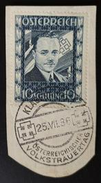 Oostenrijk 1936 - Dollfuß op briefstuk - speciale stempel, Timbres & Monnaies, Timbres | Europe | Autriche