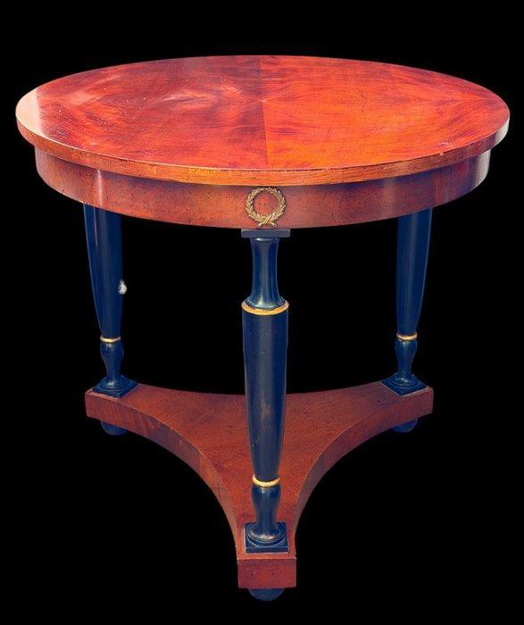 Tafel - guéridon-tafel - Mahonie, Ebbenhout - Pedestal, Antiek en Kunst, Antiek | Overige Antiek