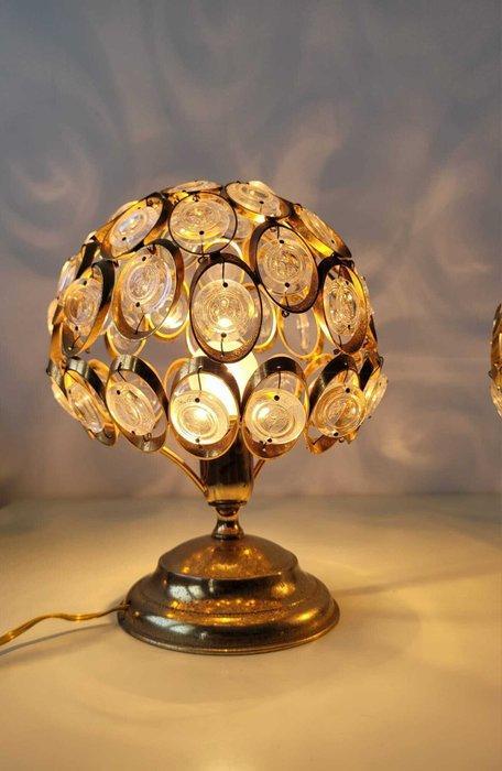 Lampe de table (2) - Laiton, Cristal, Antiek en Kunst, Antiek | Verlichting