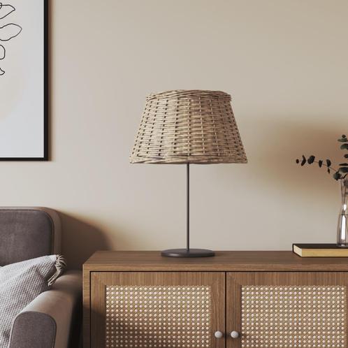 vidaXL Lampenkap Ø50x30 cm wicker bruin, Huis en Inrichting, Lampen | Overige, Nieuw, Verzenden