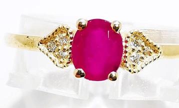 Zonder Minimumprijs - Ring - 14 karaat Geel goud - 0.43ct.