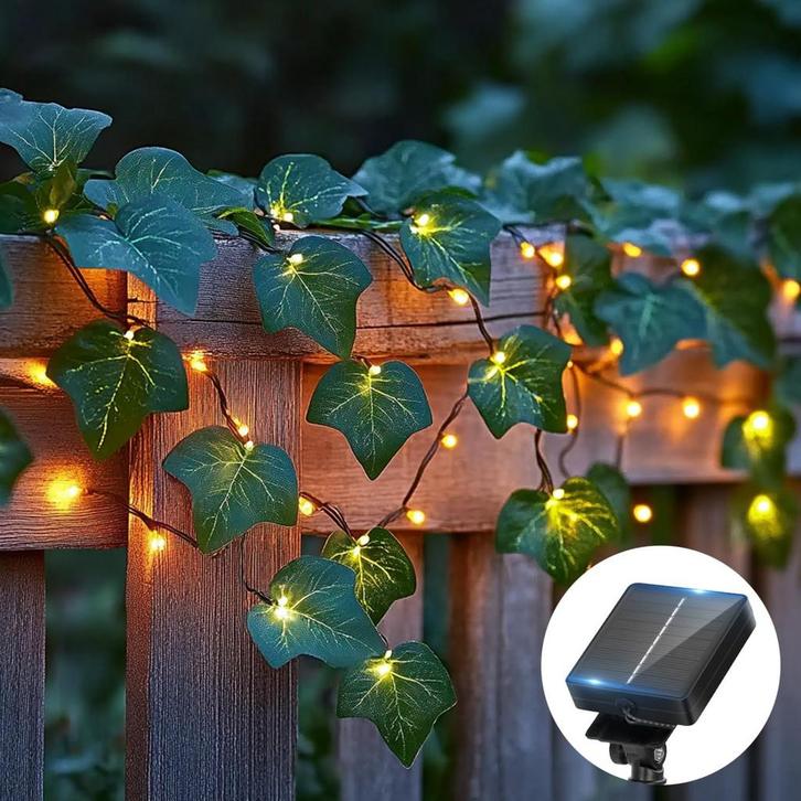 Aigostar Lichtsnoer op zonne-energie, voor buiten, 12 m, 100, Huis en Inrichting, Lampen | Overige, Nieuw, Verzenden