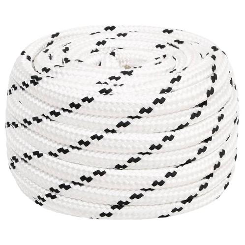 vidaXL Boottouw gevlochten 16 mmx25 m polyester wit, Doe-het-zelf en Bouw, IJzerwaren en Bevestigingsmiddelen, Nieuw, Verzenden