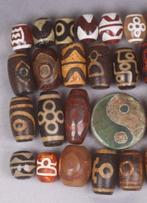 Dzi Parels - Tibetaanse Dzi Amulet - 9-ogen Dzi, Yin-Yang