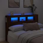 vidaXL Tête de lit à LED chêne marron 160x18,5x103,5cm, Verzenden