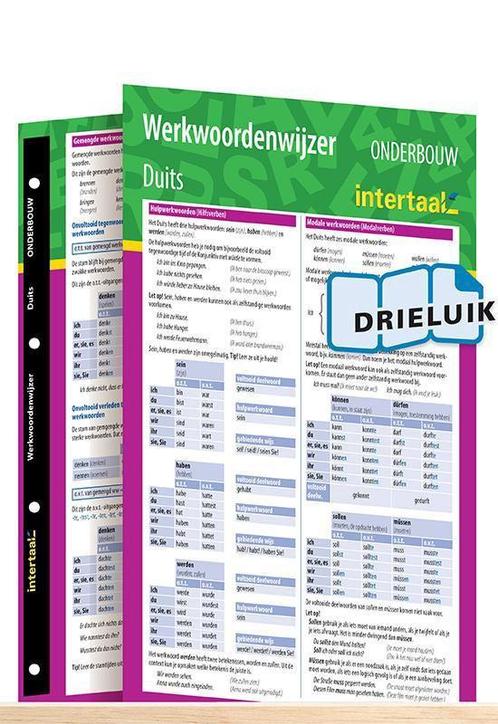 Werkwoordenwijzer Duits onderbouw uitklapkaart 9789462935594, Livres, Livres scolaires, Envoi