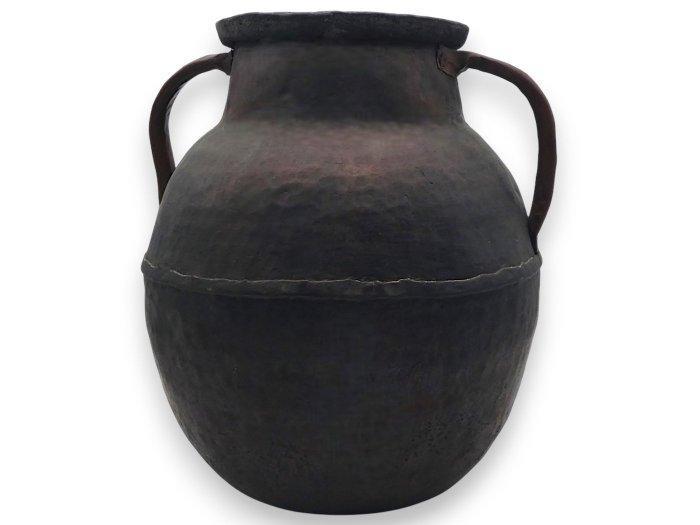 sculptuur, Anfora Biansata in Rame Lavorato a Mano - Stile, Antiek en Kunst, Curiosa en Brocante