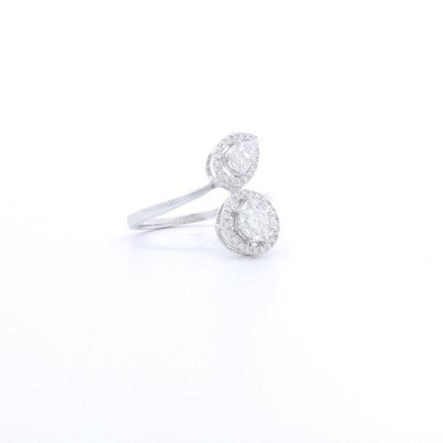 Ring - 18 karaat Witgoud - 0.56ct. tw. Diamant (Natuurlijk), Handtassen en Accessoires, Ringen