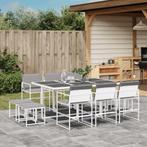 vidaXL 11-delige Tuinset met kussens textileen wit, Tuin en Terras, Tuinsets en Loungesets, Verzenden, Nieuw, Tuinset