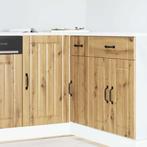 vidaXL Keuken onderkast Lucca bewerkt hout artisanaal, Verzenden, Nieuw