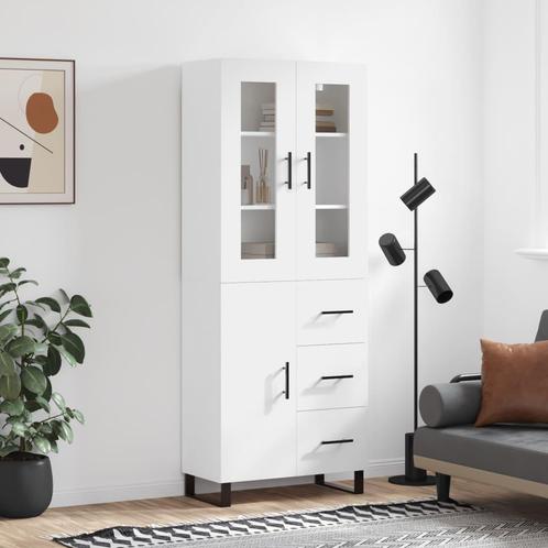 vidaXL Hoge kast 69,5x34x180 cm bewerkt hout wit, Huis en Inrichting, Kasten | Dressoirs, Nieuw, Verzenden