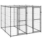 vidaXL Hondenkennel met dak 4,84 m², Verzenden, Nieuw