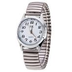 Fako® - Horloge - Rekband - SK - 36mm - Zilverkleurig - Wit, Handtassen en Accessoires, Horloges | Dames, Nieuw, Verzenden