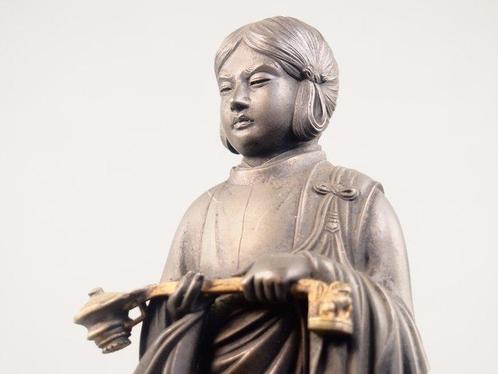 Bronze, Statue du Prince Shtoku  - With seal, Antiek en Kunst, Antiek | Overige Antiek