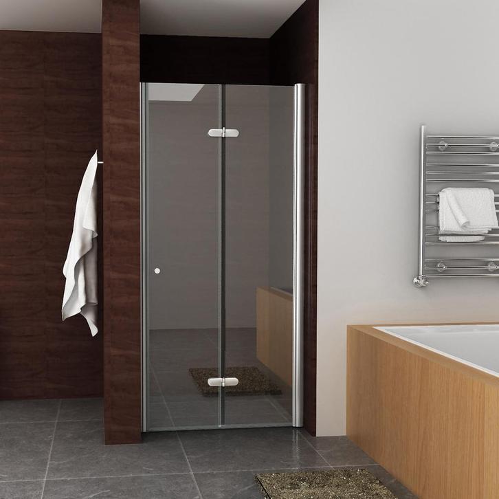 BWS Vouwbare Nisdeur Rechts 80x202 cm 8mm NANO Harmonica, Doe-het-zelf en Bouw, Sanitair, Douche, Nieuw, Ophalen of Verzenden