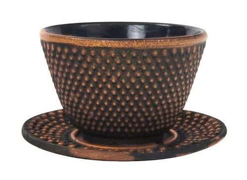 Teacup 12cl + round plate Arare, koper, Hobby & Loisirs créatifs, Sachets de thé