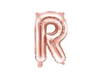 Folie Ballon Letter R Rose Goud Leeg 35cm, Hobby en Vrije tijd, Nieuw, Verzenden