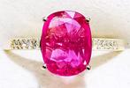 Bague - 14 carats Or jaune, RUBÍ SIAM 1.69ct -IGE 2.11gr -