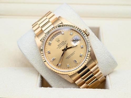 Rolex Day-Date Ref. 18238 Year 1992 (Box & Papers), Handtassen en Accessoires, Horloges | Heren, Polshorloge, Zo goed als nieuw