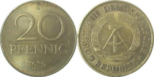 20pfennig Ddr 1980a, Postzegels en Munten, Munten | Europa | Niet-Euromunten, België, Verzenden