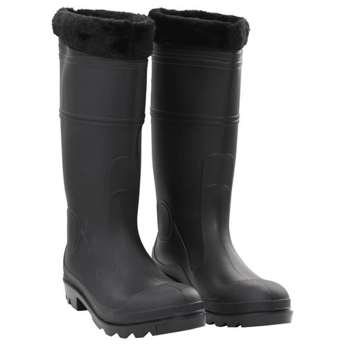 vidaXL Regenlaarzen met verwijderbare sokken maat 44 PVC, Watersport en Boten, Hengelsport | Algemeen, Nieuw, Verzenden