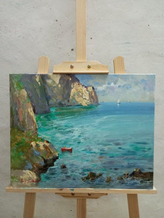 Luigi Fontanella (XX-XXI) - Baia di lapislazzuli, Antiek en Kunst, Kunst | Schilderijen | Klassiek