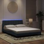 vidaXL Cadre de lit avec LED sans matelas gris foncÃ©, Verzenden