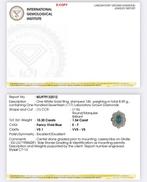 Bague - 14 carats Or blanc - 10.30ct. tw. Bleu Diamant