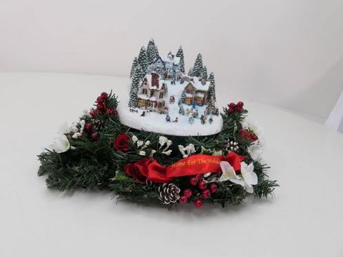 Bradford Exchange Thomas Kinkade verlichte tafelbladdecor..., Verzamelen, Overige Verzamelen, Zo goed als nieuw, Ophalen of Verzenden