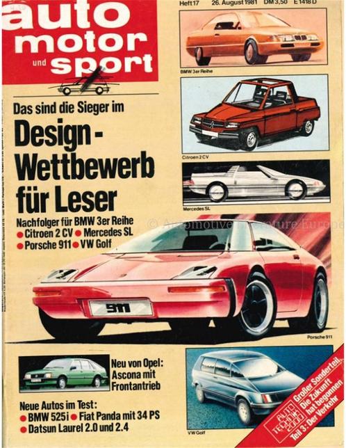 1981 AUTO MOTOR UND SPORT 17 DUITS, Hobby en Vrije tijd, Modeltreinen | H0