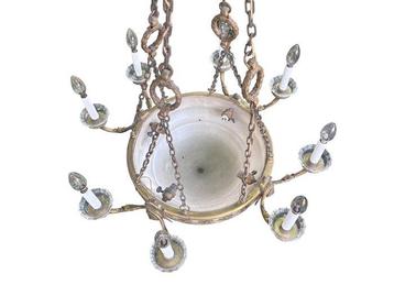 GAGNEAU - Kroonluchter - Brons, Glas - Lustre néoclassique
