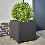 vidaXL Plantenbak 50x50x50 cm staal zwart, Tuin en Terras, Verzenden, Nieuw