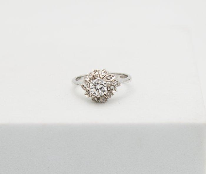 Ring - 18 karaat Witgoud Diamant (Natuurlijk) - Diamant, Handtassen en Accessoires, Ringen