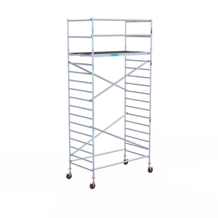 Rolsteiger Euroscaffold Budget 135x250 6,2m werkhoogte, Doe-het-zelf en Bouw, Steigers, Rolsteiger of Kamersteiger, Nieuw, 5 meter of hoger